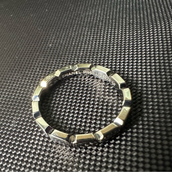 Chanel Premiere Promesse Wedding Band Link 2 Point Diamond 0.02ct PT950 US4.75 - Picture 2 of 11